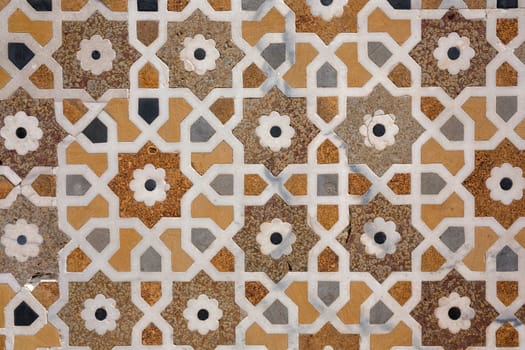 marble mosaic design on Baby Taj or Itimad-ud-Daulah Tomb, india