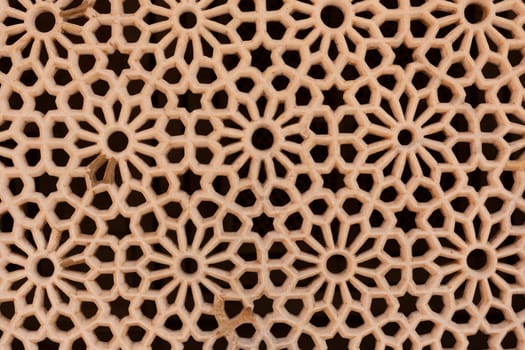 Perforated wall in the building of the palace in the Amber Fort, Jaipur, Rajasthan State, India