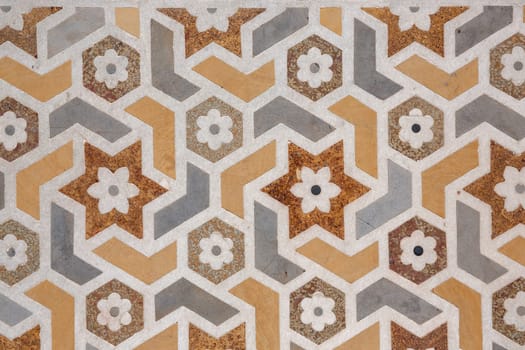 mosaic marble design on Baby Taj or Itimad-ud-Daulah Tomb, india