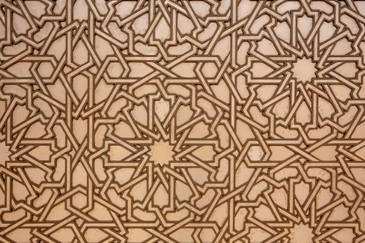 Moroccan patterns arabesques ceramic mosaic, stone engraving, Morocca, Afrika