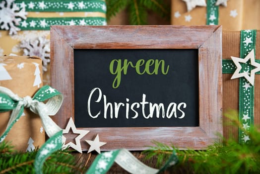 Text Green Christmas, Green, Sustainable Christmas Decor, Eco Friendly Winter Background