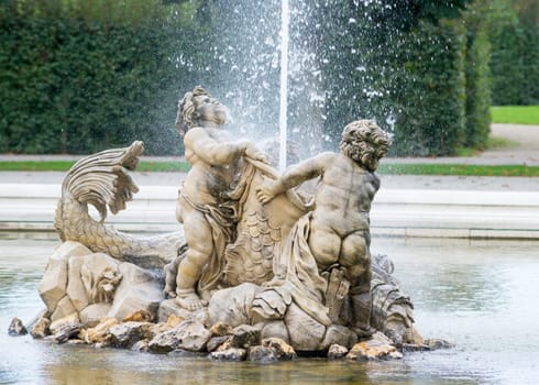 sculpture with a fountain