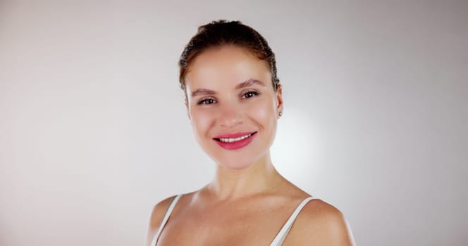 Female Beauty Skin Care. Beautiful Woman Face