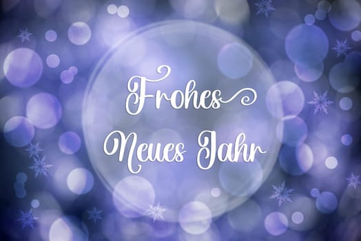 Purple, Sparkling, Shiny Christmas Background With German Text Frohes Neues Jahr, Which Means Happy New Year In English