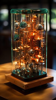 Quantum computer. Abstract quantum computing circuit with futuristic design.A fictional depiction of a quantum computer.Generative AI