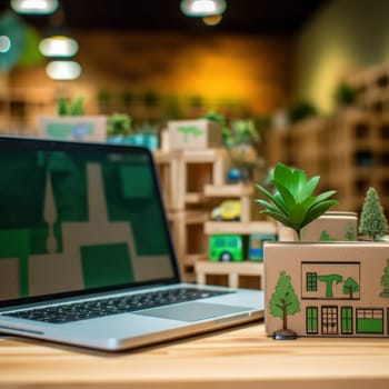 e-commerce business concept for eco-friendly company .Generative AI