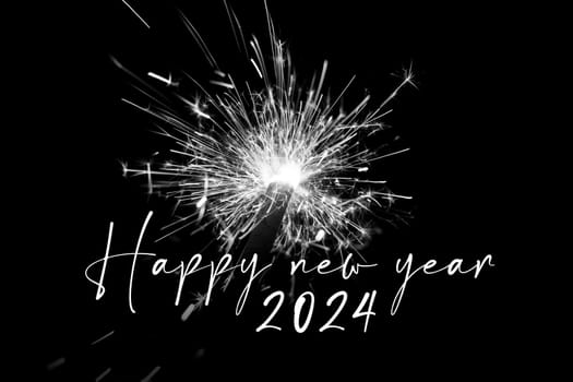 Luxury entertainment celebration turn of the year party time. Premium nightlife visual with glowing light sparks on dark background.