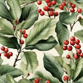 seamless pattern on a Christmas theme.Generative AI