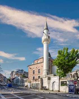 Istanbul, Turkey - May 8, 2023: Ahmediye Mosque, part of Ahmediye Islamic Complex, located in Uskudar district, in the Asian side of Istanbul