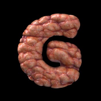 Halloween letter G - large 3d bloody font isolated on black background. This alphabet is perfect for creative illustrations related but not limited to Halloween, horror, death...