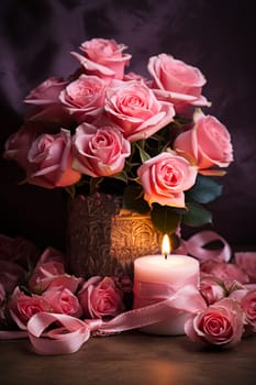 Faith, hope, love and Valentine's Day background. AI generativ.
