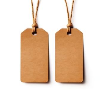Set of blank craft sales or price tags. Set of blank labels for discounts, sales, price tags.Generative AI