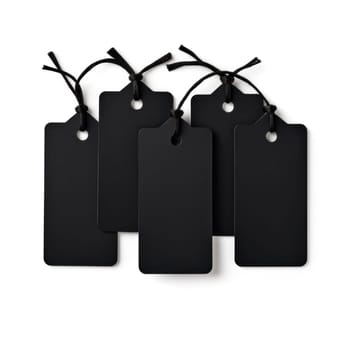 Black price tag on white background. Black friday concept.Generative AI