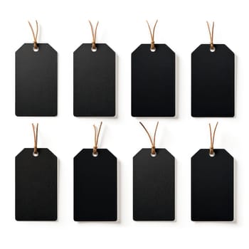 Black price tag on white background. Black friday concept.Generative AI