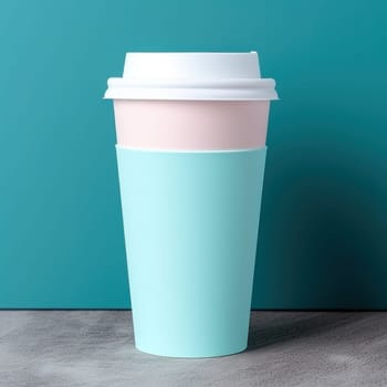 eco-friendly material tumbler mockup for hot and cold drinks.Generative AI