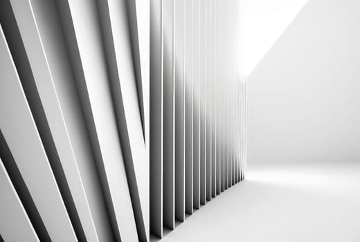 White grey minimal striped background. Generative AI design