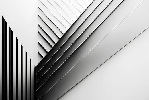 White black minimal striped background. Generative AI design