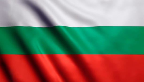 Close up of the Bulgaria flag. Bulgaria flag of background. Flag of Bulgarian.