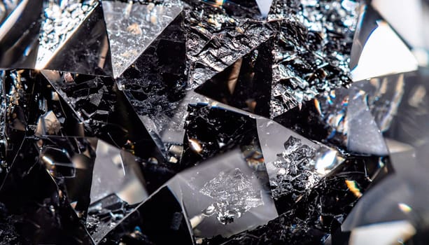 Geometric shapes of paper in black and white, abstract background