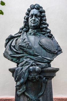 WEILBURG, GERMANY - 06-28-2023: Statue of count Johann Ernst Nassau Weilburg.