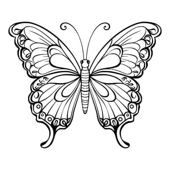 Butterflies Fly Coloring Pages Drawing For Kids