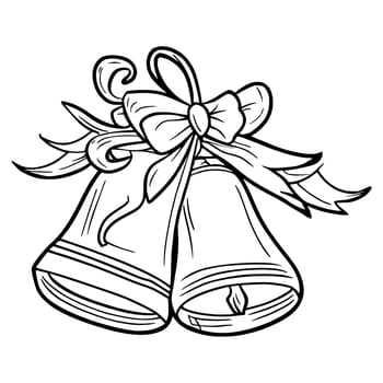 Bells With Ribbon Coloring Pages For Kids