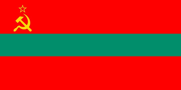 Vector Illustration Flag of Transnistria for continue, Flag Of Transnistria Isolated On White Background.