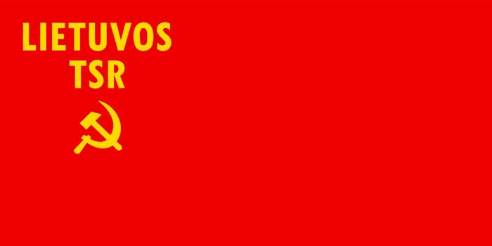 Vector Illustration of the Historical Timeline Flag of the Lithuanian Soviet Socialist Republic from 1940 to 1953
