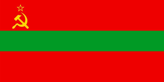 Vector Illustration of the Historical Timeline Flag of the Moldavian Soviet Socialist Republic from 1952 to 1990