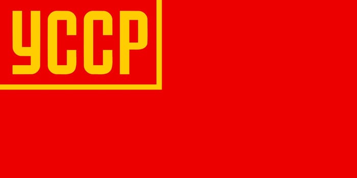 Vector Illustration of the Historical Timeline Flag of the Ukrainian Soviet Socialist Republic from 1919 to 1929