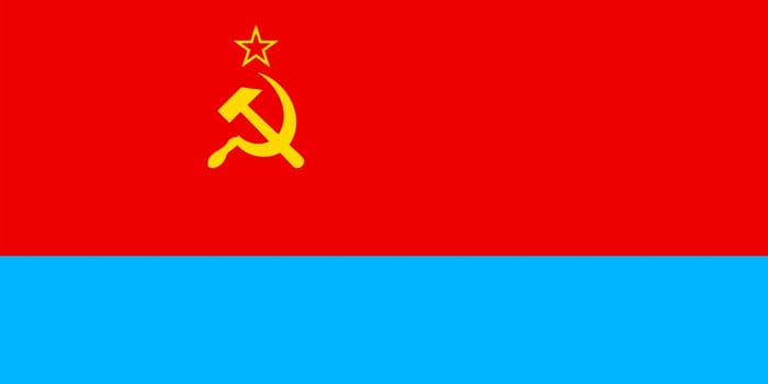 Vector Illustration of the Flag of the Ukrainian Soviet Socialist Republic