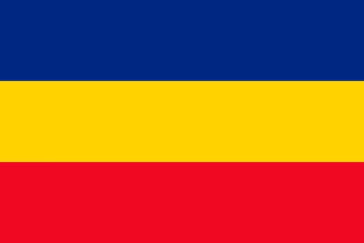 Vector Illustration of the Historical Timeline Flag of the United Principalities of Wallachia and Moldavia from 1859 to 1862