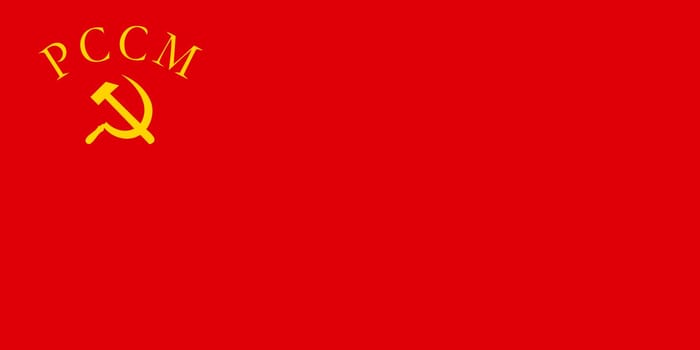 Vector Illustration of the Historical Timeline Flag of the Moldavian Soviet Socialist Republic from 1941 to 1952