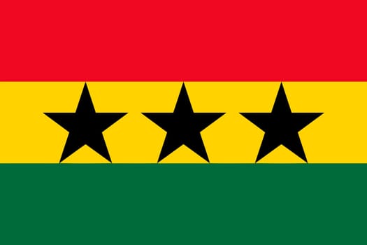 Vector Flag of the Union African States in Original Colors