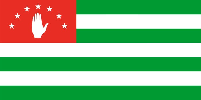 Bangkok , Thailand Vector Illustration Flag of Abkhazia for continue.Flag of the Republic of Abkhazia.
