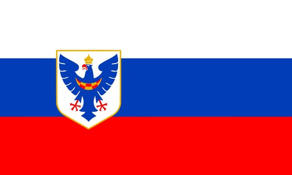 Vector Illustration of the Historical Timeline Flag of the Slovene Home Guard from 1941 to 1945