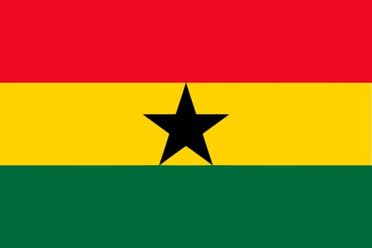 original and simple Ghana flag isolated vector in official colors and Proportion Correctly
