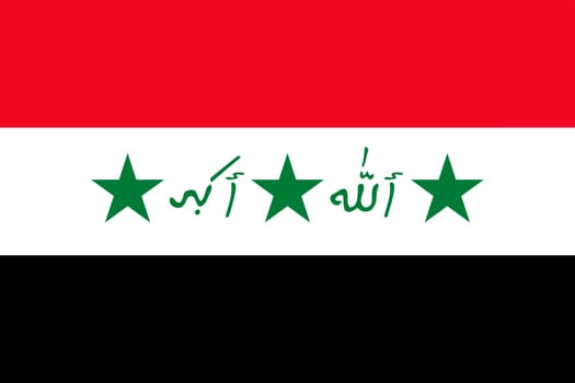 Iraq, Iraqi (1991-2004) Flag vector image