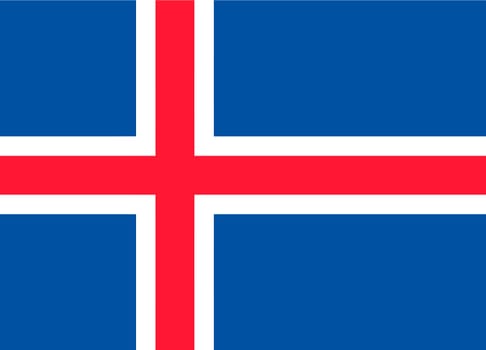 Flag of the Iceland.