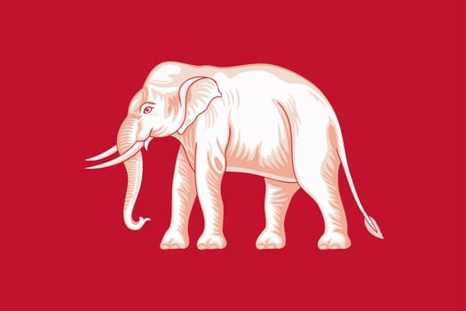 original and simple Kingdom of Thailand Flag isolated vector in official colors and Proportion Correctly