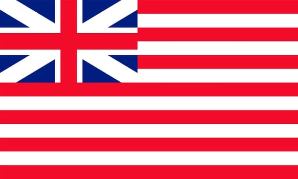 British East India Company Flag Waving Vector Illustration on White Background. Indian Historical Flag.