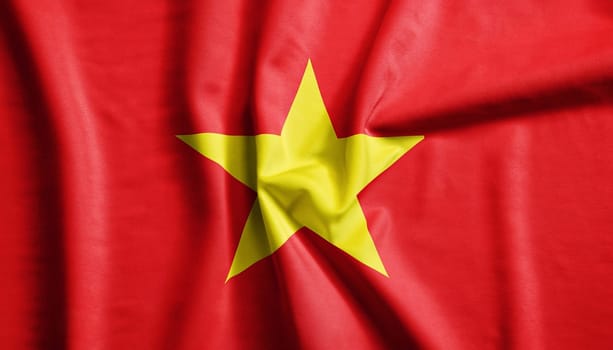 Flag of Vietnam with texture