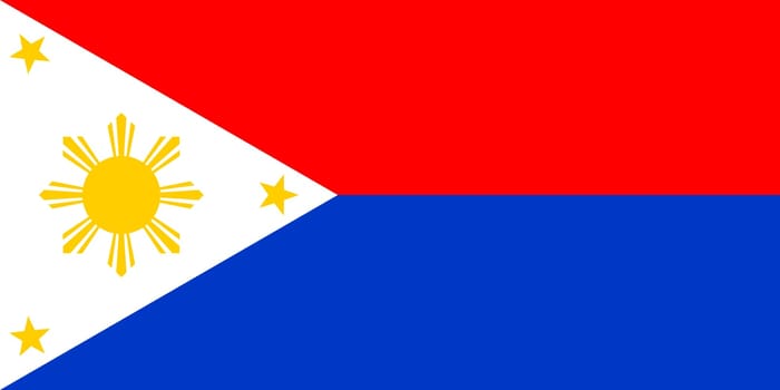 Philippines flag logo icon set, rectangle flat icons, circular shape, marker with flags.