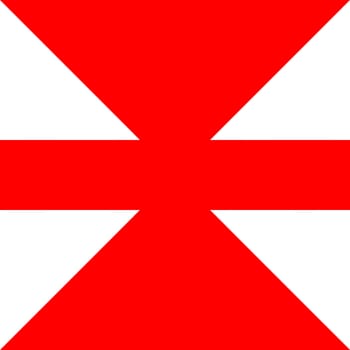 Vector illustration of the official Turkish Land Forces Army Command flag