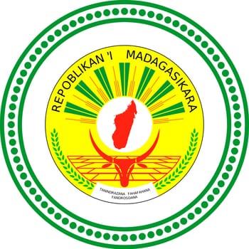 Grunge Stamp with Map of Madagascar