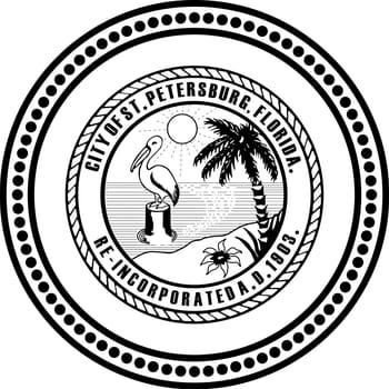 saint petersburg city flag outline set. vector illustration isolated on white background