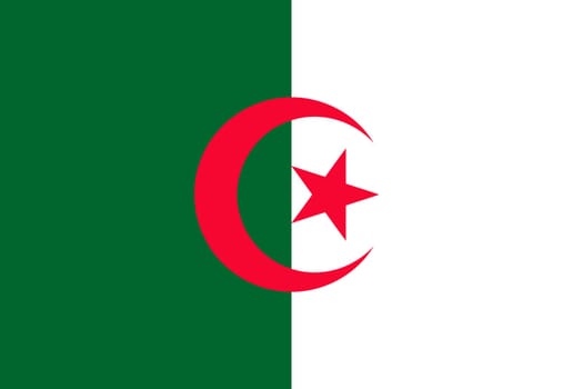 People's Democratic Republic of Algeria flag vector icon