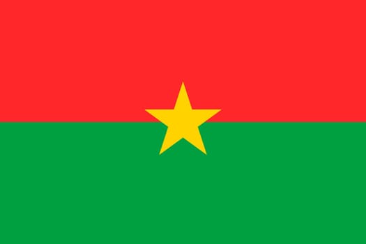 Flag of Burkina Faso. Vector illustration.