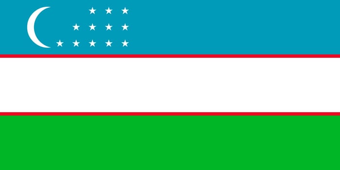 Flag of Uzbekistan. Vector illustration.