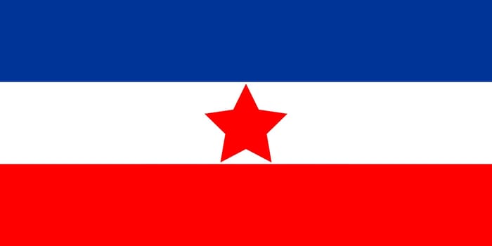 original and simple Yugoslavia flag isolated vector in official colors and Proportion Correctly